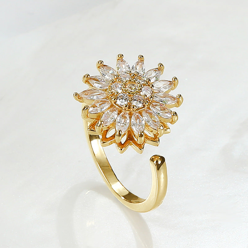 Anillo Girasol GIRATORIO