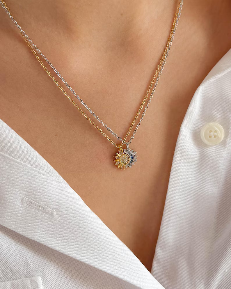 Collares Sol y Luna Eclipse Pareja